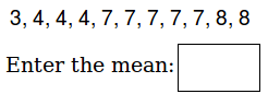 Math Worksheets - Find the Mean
